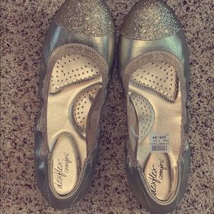 Gold Sparkly Flats